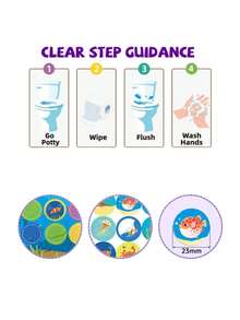 Toilet Training Reward Chart Stickers, Waterproof, Easy To Wipe, Reusable, Suitable For Toilet Training Progress Tracking Tools. - Multicolor - View 2