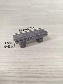 1个迷你树脂长凳/凳子/迷你椅子模型工艺品/仙境花园装饰套装配件/微景观/DIY装饰道具/礼品 - 彩色 - 查看 3