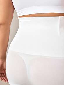 Veilyse 大码高腰塑身内裤，无缝收腹内裤，束腰塑身衣，瘦身连体衣，女士平腹提臀短裤，女士塑身连体衣 - 白色 - 查看 3