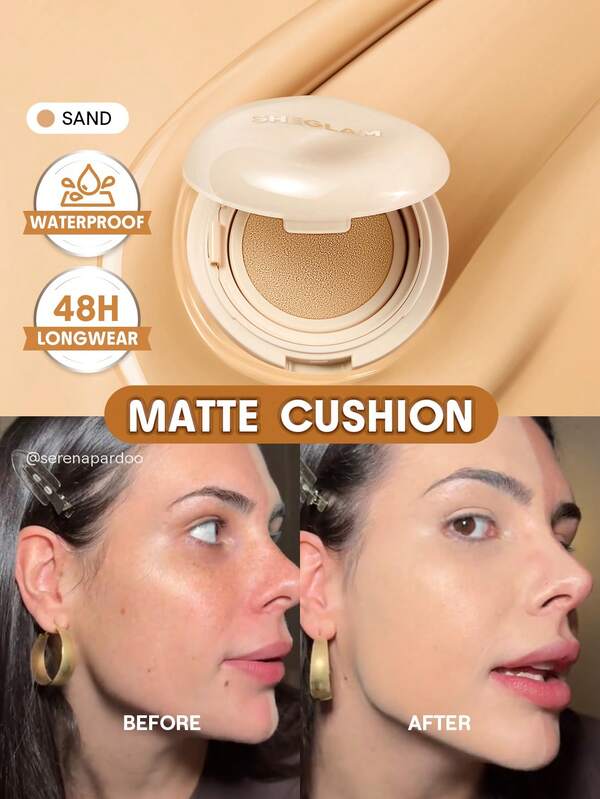 SHEGLAM Lock & Go Long-Lasting Base Cushion-Sand Marca Belleza Maquillaje Maquullaje Cosmética para Mujeres Niñas Perfecto para Invierno Primavera Verano Ideal para Y2K Elegante Moda Adecuado para Cumpleaños Día de la Madre Regalo Fiesta Listo Mejor Color