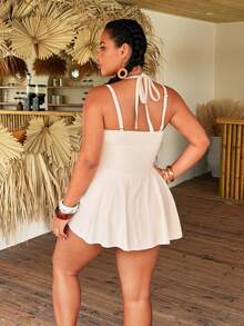 SHEIN Swim 2026 New Plus Size Women Summer Beach Dress - Apricot - View 2