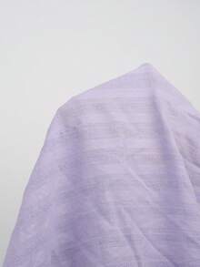 SHEIN EZwear 女士时尚百搭条纹露背性感连衣裙 - 紫丁香色 - 查看 8