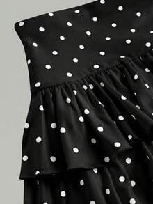 Girlism 青少年女孩裙子 - 瑜伽、內搭褲、休閒、運動、學校、開學季、黑色內裙雙層荷葉邊裙襬溜冰裙、春夏季 - 黑色 - 查看 4