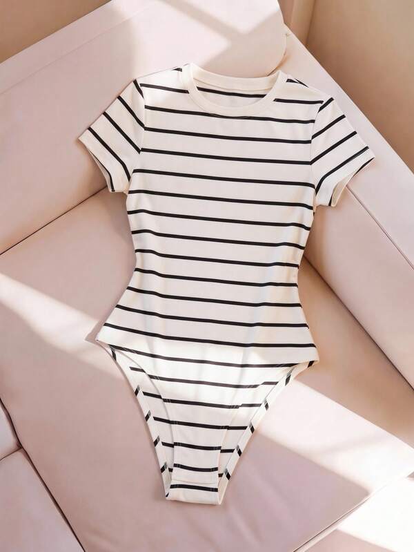 SHEIN BASICS Bodysuits para mujer, atuendo de verano para mujer