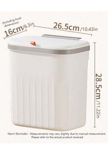 Simple Bathroom Trash Can, Wall-Mounted Large Capacity Garbage Bin With Waterproof And Bearing Features For Home And Toilet Home Bathroom Decor Bathroom Organizer Fall Decor Back To School - multicolor - View 3