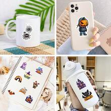 50pcs Halloween Themed Stickers, Waterproof Vinyl Decals With Pumpkins, Ghosts And Spooky Designs, For Laptops, Water Bottles And Party Decor - Multicolor - View 4