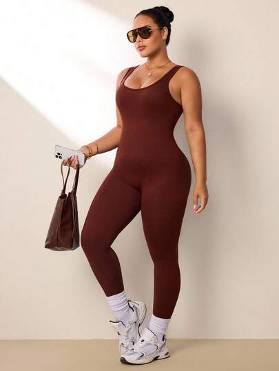 Seamluxe SHEIN Sport Women Plus Size Sports Jumpsuits