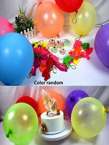 MINKOJA 10/20/30/50/100 Pieces 18-Inch Punch Balloons Heavy Duty Punch Balloons With Rubber Band Handles, Fun Bouncing Balloons For Birthday Party Decorations (Random Colors), Christmas - multicolor - View 3