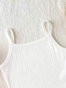 Emery Rose Kids Emery Rose Kids 2件組少女針織素色吊帶上衣與碎花休閒裙套裝 - 彩色 - 查看 4