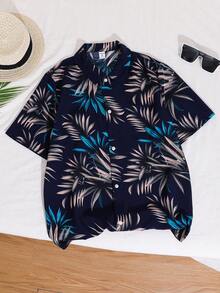 SHEIN 青少年男童休闲印花短袖Polo衫，适合夏季穿着 - 彩色 - 查看 3