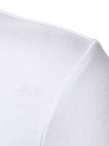 Calvornis Everyday Fashion Men Buttoned Half-Placket Polo Shirt, Formal - White - View 5