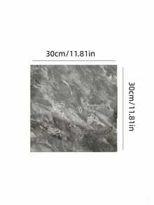 14PCS Self Adhesive Waterproof Oil Proof Aluminum Marble Wallpaper Tile Sticker Kitchen Cabinet Renovation Sticker Wall Living Room Bedroom Home Decor Removable Peel And Stick - one-size - View 11