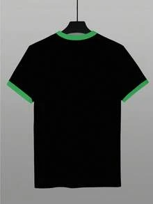 Manfinity Homme Men's Ombre Casual Versatile Daily Wear Short Sleeve T-Shirt - Multicolor - View 2