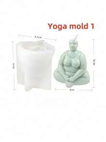 Khuôn nến silicon hình phụ nữ đầy đặn tạo dáng yoga 3D, tượng sáp đậu nành, dụng cụ làm xà phòng thủ công DIY, hoàn hảo để trang trí nhà cửa và làm quà tặng, máy khuếch tán hương thơm, khuôn silicon - trắng - Xem 21