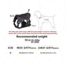 1pc Black Pet Chest And Back Strap, Simple Outdoor Training Adjustable Large Dog Vest For Walking And Training - Black - View 14