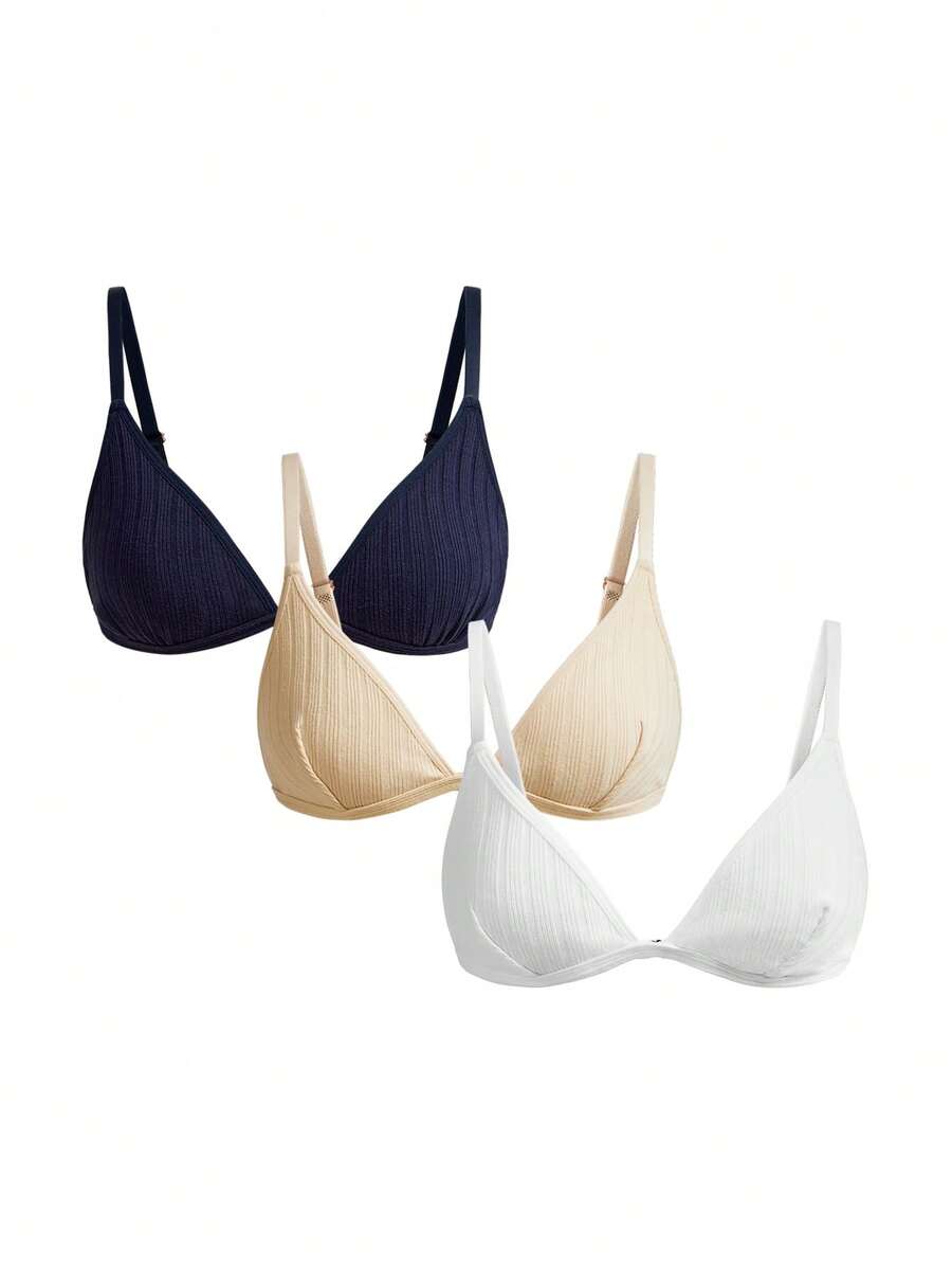 Ocili Áo ngực không gọng, cúp tam giác, chất liệu cotton mỏng, gợi cảm kiểu Châu Âu và Mỹ. - Nhiều màu - Xem 1