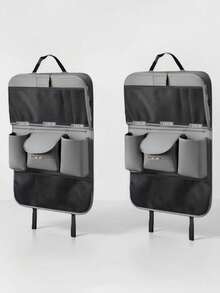 1PC Car Seat Back Organizer With Foldable Tray Large Capacity Storage Bag Adjustable Straps Multi Function For Vehicle Truck SUV Auto Interior Accessories Easy Install Durable Material - Multicolor - View 24