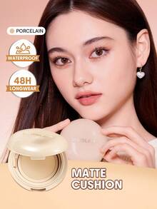 SHEGLAM Lock & Go Long-Lasting Cushion Foundation-Porcelain Brand Beauty Makeup Face Paint Cosmetic For Women Girls Perfect For Spring Summer Ideal For Y2K Fancy Fashion Suitable For Birthday Mother'S Day Gift Rave Festival Party Ready Best Color - Porcelain - View 1