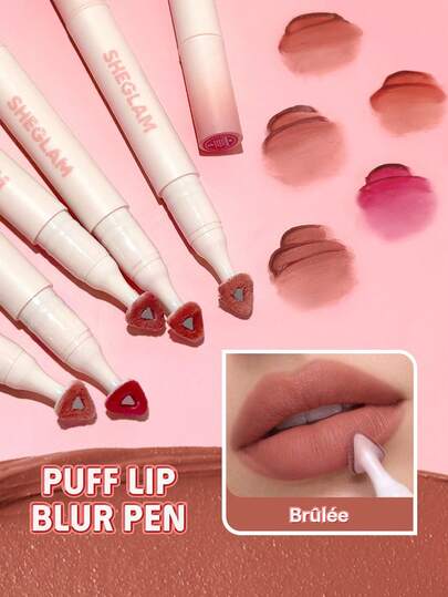 SHEGLAM Marshmallow Puff Lip Blur Pen-523 BrûLéE Brand Beauty Makeup Face Paint Cosmetic For Women Girls Perfect For Spring Summer Ideal For Y2K Fancy Fashion Suitable For Birthday Mother'S Day Gift Rave Festival Party Ready Best Color