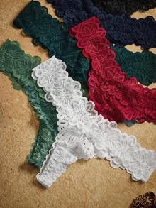 PinupPomp 6pcs/Set Women Lace Seamless Thong Panties - Multicolor - View 4