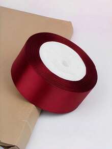 1 Roll Machine-Dyed Polyester Satin Ribbon For Gift,Candy, Cake, Flower Decoration (Slight Color DifferencePossible) - Burgundy - View 13