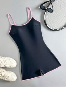 Swim SPRTY Áo tắm một mảnh gợi cảm hở lưng, dây mảnh, dành cho nữ - Nhiều màu - Xem 4