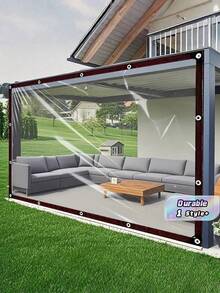 1 Peça Toldo Transparente Oversized à Prova d'Água para Uso Externo, à Prova de Neve. Toldo para Ferramentas de Galpão de Jardim Externo, Acessório de Jardim Externo, Decoração de Natal para Toldo de Jardim Externo, Lona à Prova d'Água - transparente - Visão 2