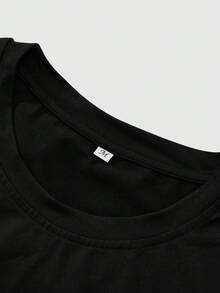 ROMWE MEN Street Life Men's Portrait Print Tank Top, Suitable For Spring And Summer - Black - View 3