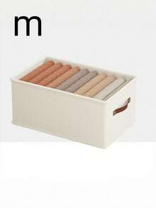 Storage Box, Clothing Storage Container, Household Garment Organizer, Drawer-Style Storage Bin, Large Capacity, Thick-Walled. - Beige - View 13