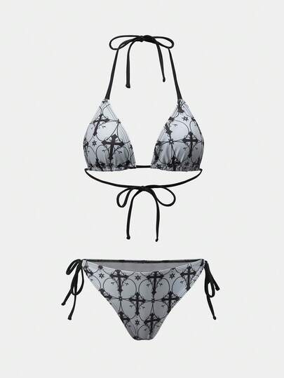 2026SS Nouvelle arrivée de maillots de bain pour femmes pour les vacances, les rendez-vous, l'Ouest, les croisières, la plage, les îles, les road trips, toutes les saisons, les festivals de musique, les vacances bohèmes, les vacances bohèmes, les shorts plissés bohèmes décontractés d'automne Y2K, un ensemble de maillots de bain décontractés de style bohème vintage élégant et gothique noir pour les vacances à la plage