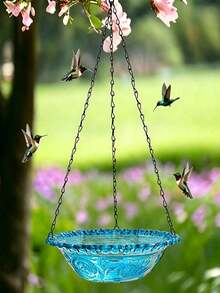 1 Piece Hanging 2 In 1 Bird Feeder And Bird Bath Outdoor Patio Garden Yard Decor Sturdy Easy To Hang For Wild Bird Lovers Nature Backyard Balcony Porch Gift For Bird Enthusiast Spring Summer Season - A - View 4