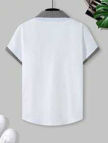 Manfinity Homme Men's Minimalist Printed Short Sleeve Shirt - Multicolor - View 2