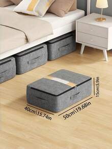 1 Piece Cationic Underbed Storage Bag With PVC Window Clear Flat Zipper Large Capacity For Blankets Comforters Quilts Shoes Towels Sweaters Foldable Organizer With Handles Home Closet Travel - View 7