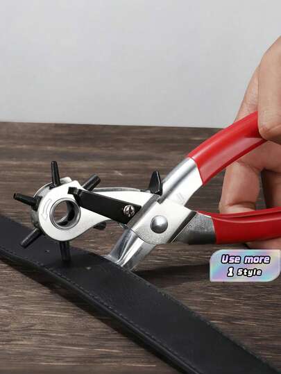 1件套皮带冲孔钳皮革皮带孔眼冲孔器旋转缝纫机包工具表带带手动工具