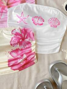 SHEIN Bộ 3 áo hai dây ôm sát, kiểu dáng thể thao thường ngày, dành cho bé gái tuổi teen. - Nhiều màu - Xem 4