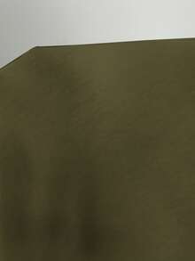 Aloruh Ivory Deep V Ruched Short Sleeve Tight Bottom Loose Top T-Shirt For Women,Summer Top - Army Green - View 7