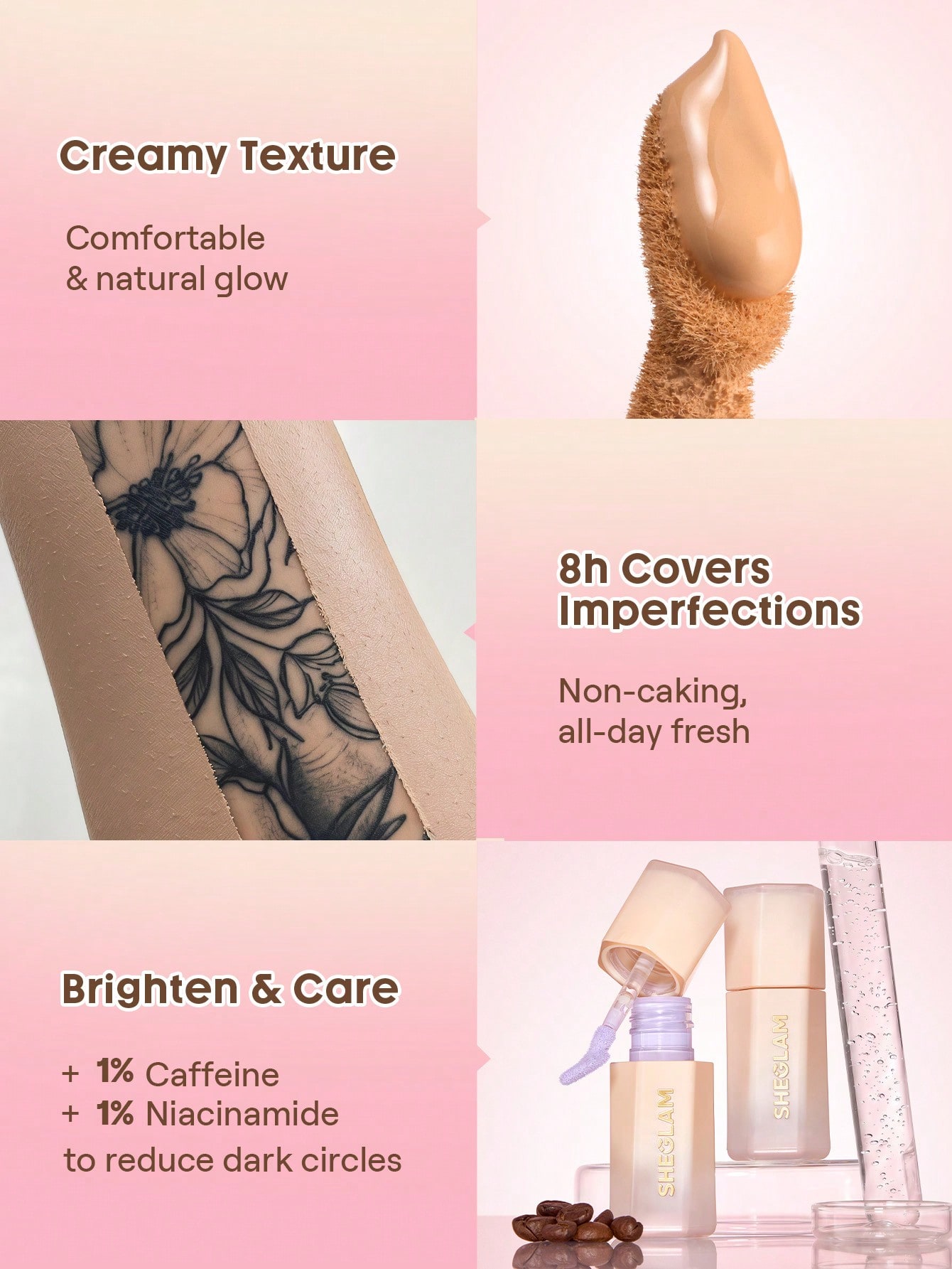 Hideaway Full-Coverage Concealer-Pink 5