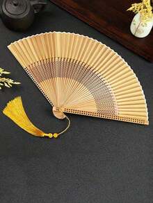 Zazumi 1/2Pcs Foldable Fan Hand Held Fan With Tassel For Outdoor Travel Dancing Performance Cheongsam Dressing Accessories Photo-Taking Props Best - fan - View 25