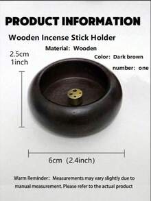 1PC Small Minimalist Style Wooden Incense Stick Holder, Portable, Suitable For Home, Office, Hotel Decoration,Souvenirs Valentine's Day Mother's Day Gifts Birthday Graduation - 彩色 - 查看 2