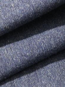 TOM AND JERRY X DAZY Quần short denim ống rộng dáng suông, in họa tiết, có túi xéo, dành cho nữ. - Màu xanh lam - Xem 3