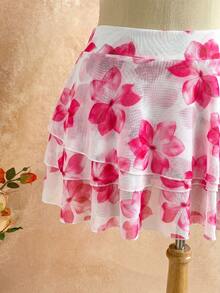 Soleia Bộ đồ 2 mảnh dành cho nữ gồm áo kiểu ombre cổ chữ V xẻ sâu họa tiết hoa và chân váy mini xếp tầng, thích hợp cho kỳ nghỉ biển, du lịch nghỉ dưỡng, lễ hội âm nhạc, phong cách boho. - Nhiều màu - Xem 6