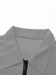 Manfinity Homme Solid Color Front Button Sleeveless Casual Everyday Outfit - Light Grey - View 6