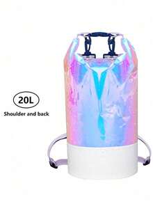 10L/20L Colorful Waterproof Dry Bag - Dual Handle/Shoulder Strap Design Swimming Gear Bag, Equipped With Multi-Functional Clip System - Backpack/Floating Style, Essential For Pool, Surfing, Kayaking, Beach & Sand Accessories - Multicolor - View 12