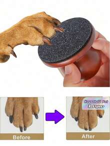 1pc Wooden Pet Nail File, Dog Grooming Tool ,Household Detachable Claw Grinder Nail Scraper,Abrasive Can Be Replaced Spring To Summer Style - Multicolor - View 1