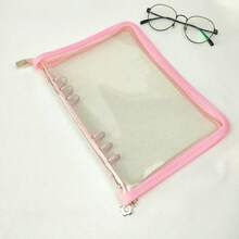Bìa kẹp tài liệu A5 có khóa kéo, lớp đáy, bìa đính kim sa, sổ tay, album ảnh PVC trong suốt dạng viên đạn, giấy thay thế tự làm, 10 tờ, tem dán, tem dán sách, tem dán sách. - Nhiều màu - Xem 12