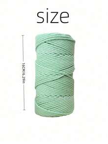 1PC 3mm 100m DIY Hand Weaving Cord Macrame Rope Decorative String Tapestry Yarn Bundling Twine Craft Supply Kit - Light green - View 7