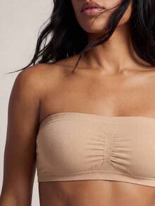 Barelissa 3pcs Women's Solid Pleated Bandeau Bra Set - Multicolor - View 2
