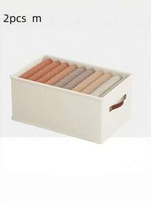 Storage Box, Clothing Storage Container, Household Garment Organizer, Drawer-Style Storage Bin, Large Capacity, Thick-Walled. - Beige - View 15