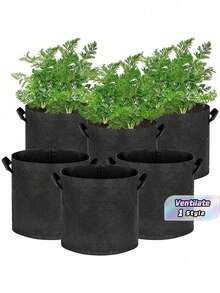 1-5 chiếc 1-10 gallon vải không dệt dày chịu lực có tay cầm túi trồng cây đa năng chậu vải cho làm vườn trong nhà ngoài trời rau củ hoa thảo mộc cây cảnh quà tặng ngày lễ giáng sinh vật dụng làm vườn thùng trồng cây túi trồng ý tưởng quà tặng bút, bút, đồ dùng học tập - màu đen - Xem 1