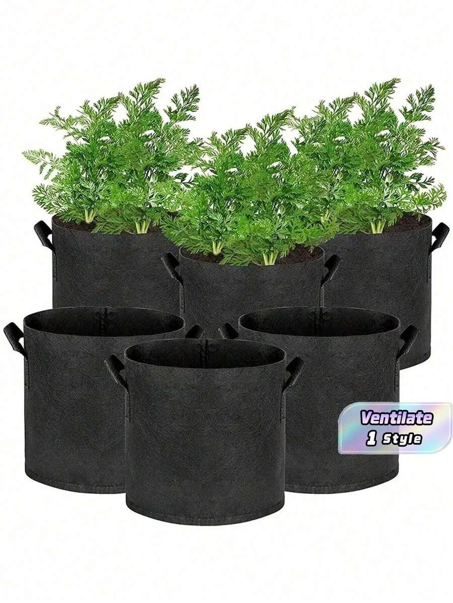1-5 chiếc 1-10 gallon vải không dệt dày chịu lực có tay cầm túi trồng cây đa năng chậu vải cho làm vườn trong nhà ngoài trời rau củ hoa thảo mộc cây cảnh quà tặng ngày lễ giáng sinh vật dụng làm vườn thùng trồng cây túi trồng ý tưởng quà tặng bút, bút, đồ dùng học tập - màu đen - Xem 1